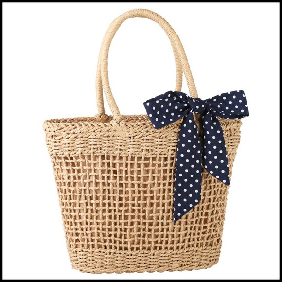 Handbags - Straw Tote Bag Foldable Woven Boho Beach Summer Travel Hobo Shoulder Bag